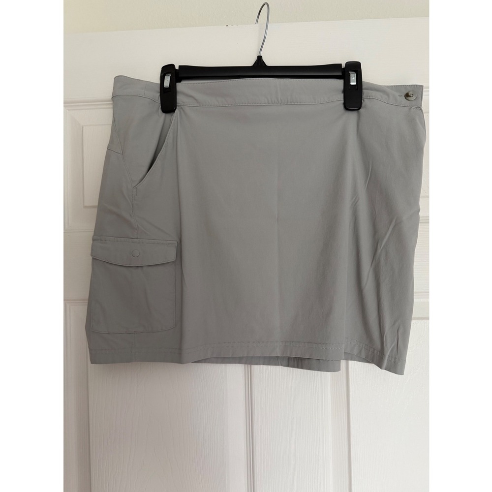 Columbia PFG Gray Cargo Hiking Fishing Outdoor Skirt Womens Size 14